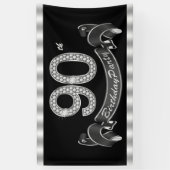 90ste verjaardagsfeestje spandoek (Verticaal)