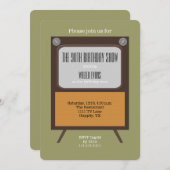 90ste Verjaardagsfeestje Uitnodiging TV (Voorkant / Achterkant)