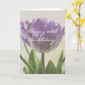 90ste Verjaardagskaart met prachtige tulpenbloemen Kaart (Gele Bloem)