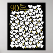 90ste verjaardagsposter - 90 jaar geliefd poster (Voorkant)