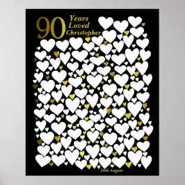 90ste verjaardagsposter - 90 jaar geliefd poster