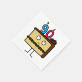 90ste verjaardagstaart met kaarsen servet (Hoek)