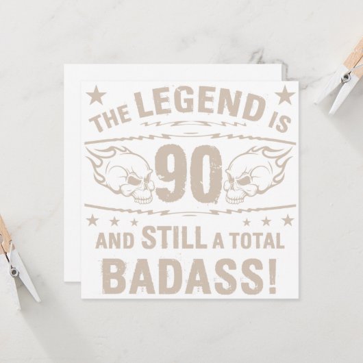 90ste verjaardagstoerist kaart (Voorkant / Achterkant in situ)