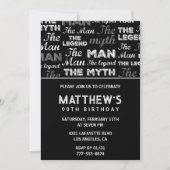 90ste verjaardagsuitnodiging voor hem Mannen Myth Kaart (Voorkant)