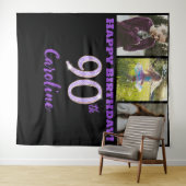 90ste verlichtingspartij, paarse glitter & 3 foto' wandkleed (In Situ (horizontaal))