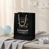 90th Birthday 1936 Add Name Legend Black Gold Medium Cadeauzakje