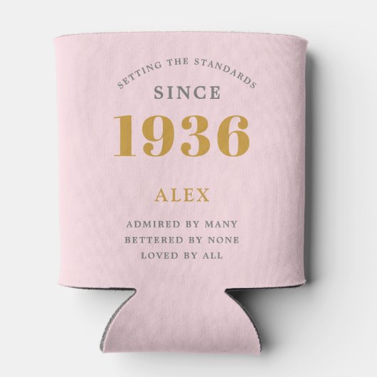 90th Birthday 1936 Keepsake Elegant Personalized Blikjeskoeler (Achterkant)