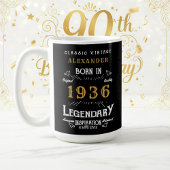90th Birthday 1936 Legendary Retro Koffiemok