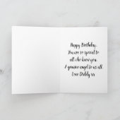 90th Birthday Angel Clouds Toevoegen Jouw naam Bla Kaart (Binnen)