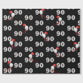 90th Birthday Balloon Bouquet Wrapping Paper Cadeaupapier (Vlak)