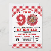 90th Birthday Barbecue Invitation Kaart (Voorkant)