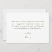 90th Birthday Blue Hydrangeas Bedankkaart (Achterkant)