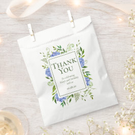 90th Birthday Blue Hydrangeas Hartelijk dank Bedankzakje