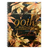 90th Birthday Celebration Autumn Custom Guest Book Notitieboek (Voorkant)