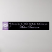 90th Birthday Celebration Custom Banner poster (Voorkant)
