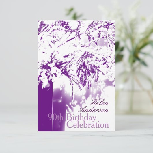 90th Birthday Celebration Flower Bouquet - Kaart (Staand voorkant)