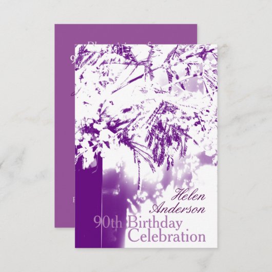 90th Birthday Celebration Flower Bouquet - Kaart (Voorkant / Achterkant)