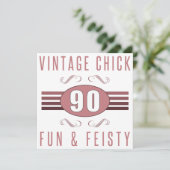 90th Birthday  Chick Kaart (Staand voorkant)
