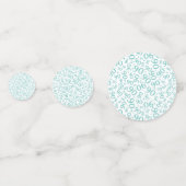 90th Birthday Cool Number Pattern Blauwgroen and W Confetti (Voorkanten)