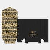 90th Birthday Elegant Gold Lace Thank You Bedankdoosjes (Ongevouwen)
