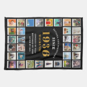 90th Birthday Family Memories Photo Collage Theedoek (Horizontaal)