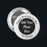 90th Birthday Foto Button toevoegen<br><div class="desc">Aangepaste 90e verjaardag foto partij benodigdheden.</div>