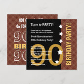 90th Birthday Funny NOT Over the Hill Z90C Kaart (Voorkant / Achterkant)