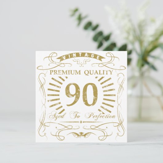 90th Birthday Gag Gift Kaart (Staand voorkant)