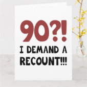 90th Birthday Gag Gift Kaart (Gele Bloem)
