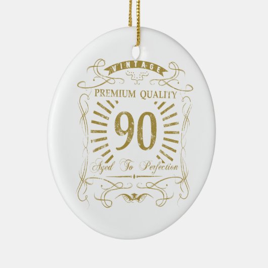 90th Birthday Gag Gift Keramisch Ornament (Rechts)