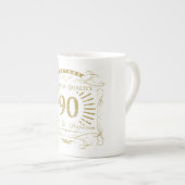 90th Birthday Gag Gift Porselein Kop (Voorkant rechts)