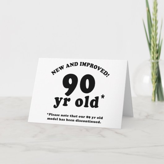 90th Birthday Gag Gifts Kaart (Voorkant)