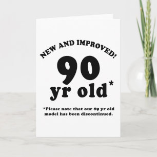 90th Birthday Gag Gifts Kaart