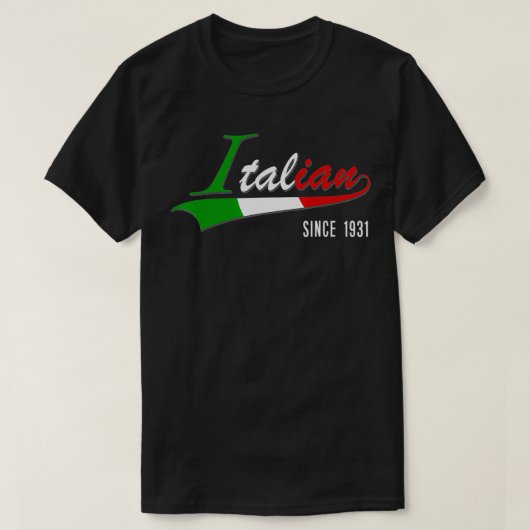 90th Birthday gift Italian Since 1931 90 years bor T-shirt (Design voorkant)