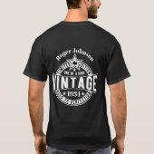 90th Birthday Gift verouderd tot perfectie T-shirt (Achterkant)