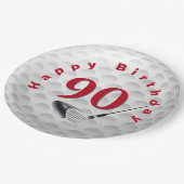 90th Birthday Golf Ball Design Bord (Gekanteld)