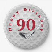 90th Birthday Golf Ball Design Bord (Voorkant)