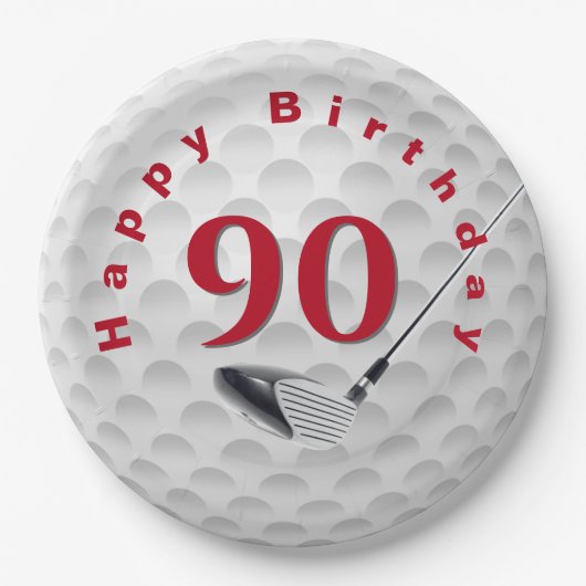 90th Birthday Golf Ball Design Bord (Voorkant)