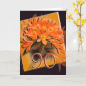 90th Birthday Greeting Card Kaart (Gele Bloem)