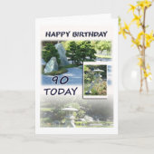 90th Birthday Greeting Card Kaart (Gele Bloem)