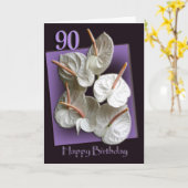 90th Birthday Greeting Card Kaart (Gele Bloem)