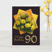 90th Birthday Greeting Card Kaart (Gele Bloem)