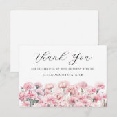 90th Birthday Holly January Birth Flower Custom Bedankkaart (Voorkant / Achterkant)