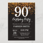 90th Birthday Invitation Gold Glitter Kaart<br><div class="desc">90th Birthday Invitation met Gold String Lights met Gold Glitter Background. Gouddag. Volwassen verjaardag. Mannen of vrouwen uitgenodigd. 13e 15e 16e 18e 21e 30e 40e 50e 60e 70e 90e 100e, elke leeftijd. Voor verdere aanpassing, te klikken gelieve de knoop "van de Aanpassing het"en ons ontwerphulpmiddel te gebruiken om deze sjabloon...</div>