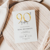 90th Birthday Invitation Kaart