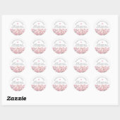 90th Birthday January Birth Flower Custom Favor Ronde Sticker (Vel)