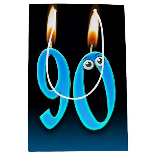 90th Birthday Kandles Medium Gift Bag Medium Cadeauzakje (Voorkant)