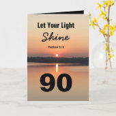 90th Birthday laat Uw Licht Uw Lichte Citaat van d Kaart (Gele Bloem)