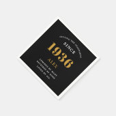 90th Birthday Name 1936 Black Gold Elegant Chic Servet (Hoek)
