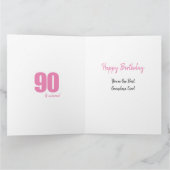 90th Birthday Number 90 Photo Collage Big Custom Kaart (Binnen)